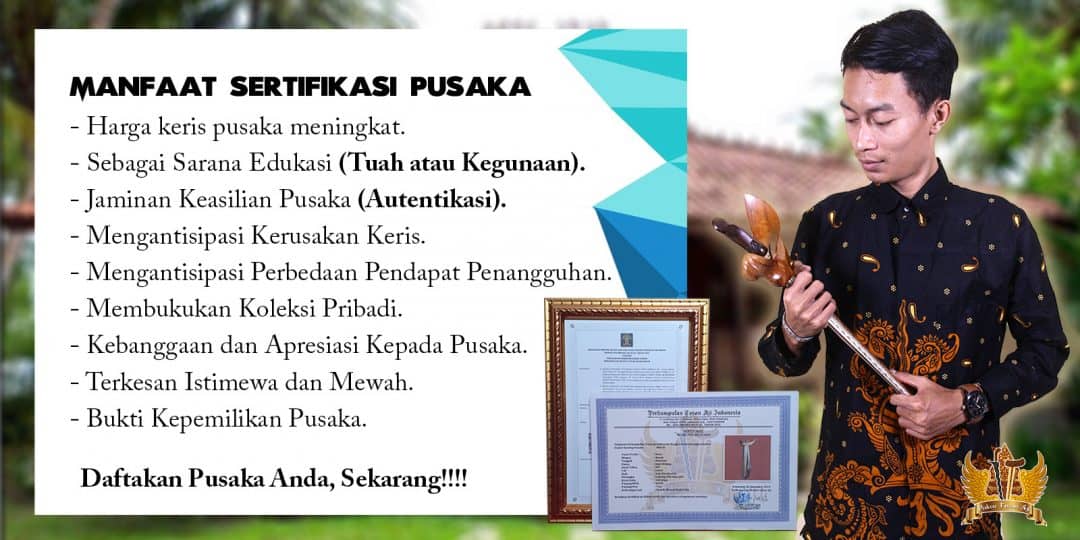 Sertifikat Keris PUsaka PTAI